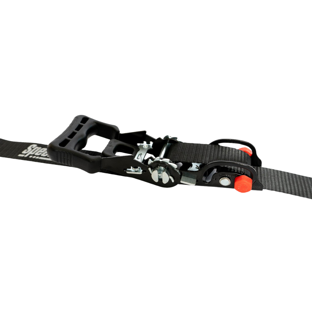 SpeedStrap 1.25" × 7 ft Motorcycle Tie-Downs – Sliding Ratchet 2-Pack