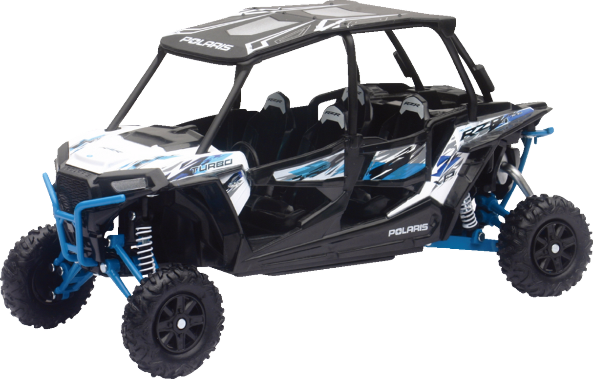NEW RAY TOYS Polaris RZR XP 4 Turbo EPS - 1:18 Scale - White Lightning 57843B