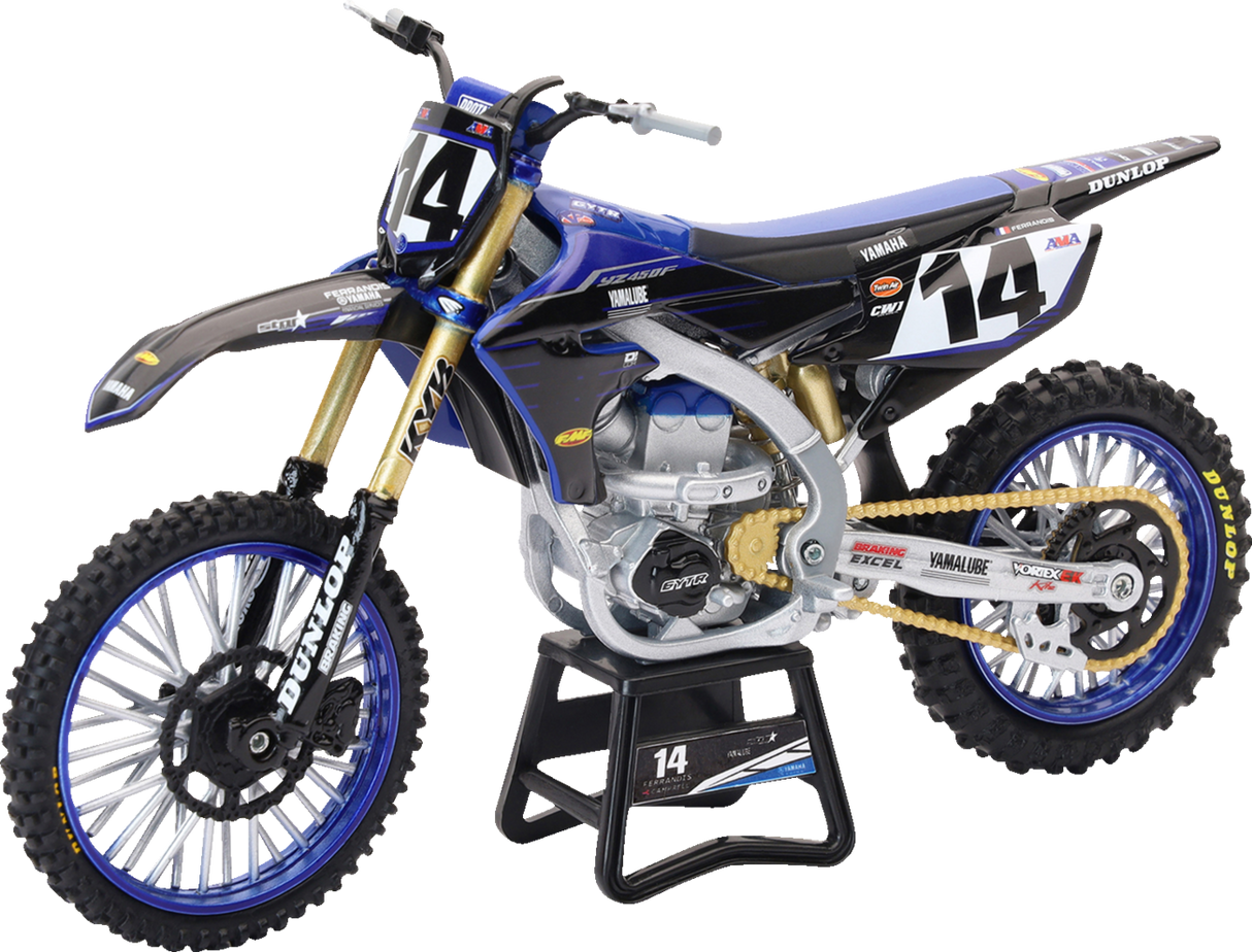 NEW RAY TOYS Yamaha Factory Race Team Bike - Dylan Ferrandis - 1:12 Scale - Blue/Black 58333