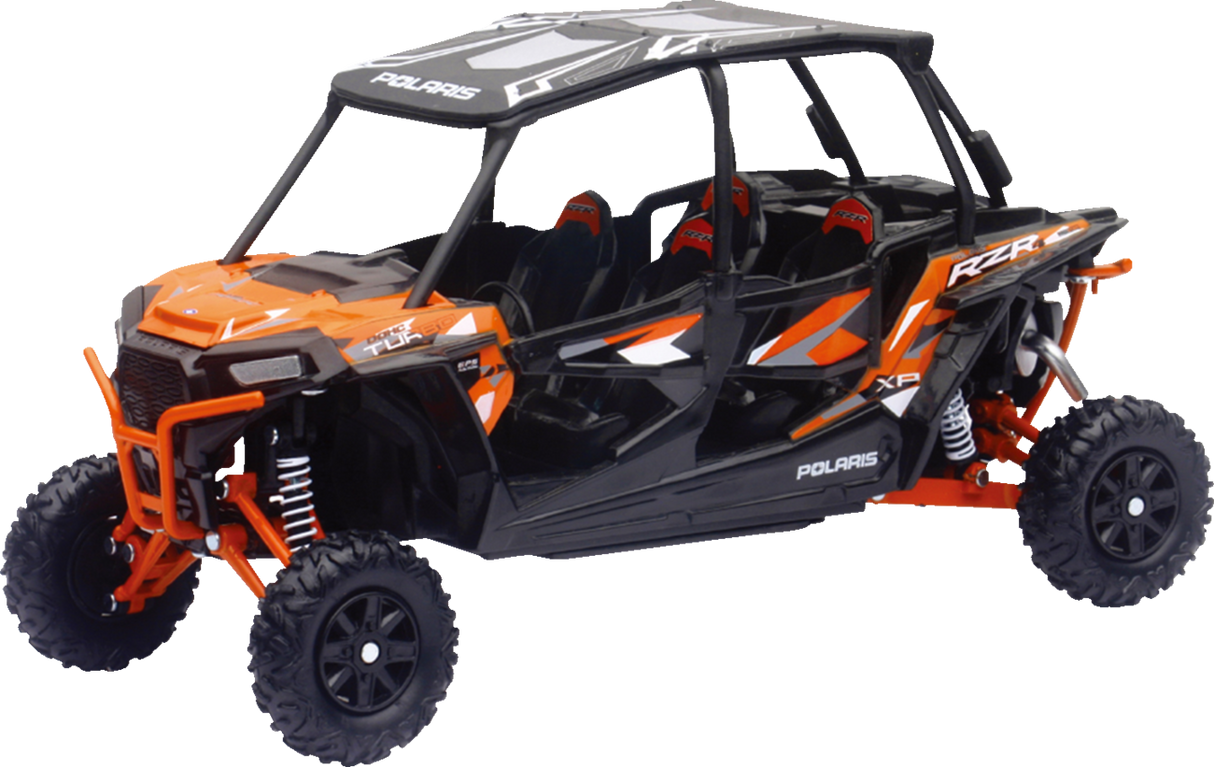 NEW RAY TOYS Polaris RZR XP 4 Turbo EPS - 1:18 Scale - Spectra Orange 57843A