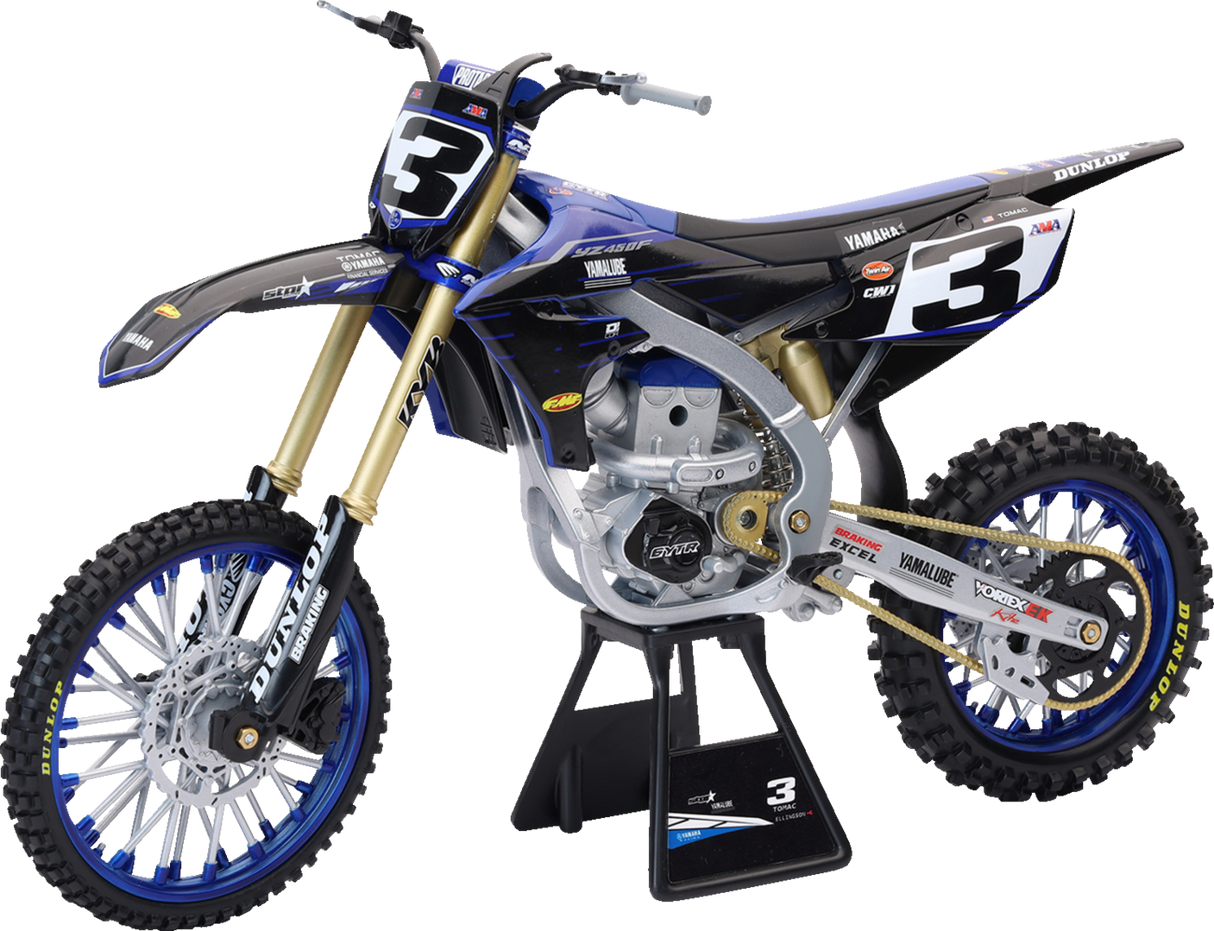 NEW RAY TOYS Yamaha Factory Race Team Bike - Eli Tomac - 1:6 Scale - Black/Blue 49713