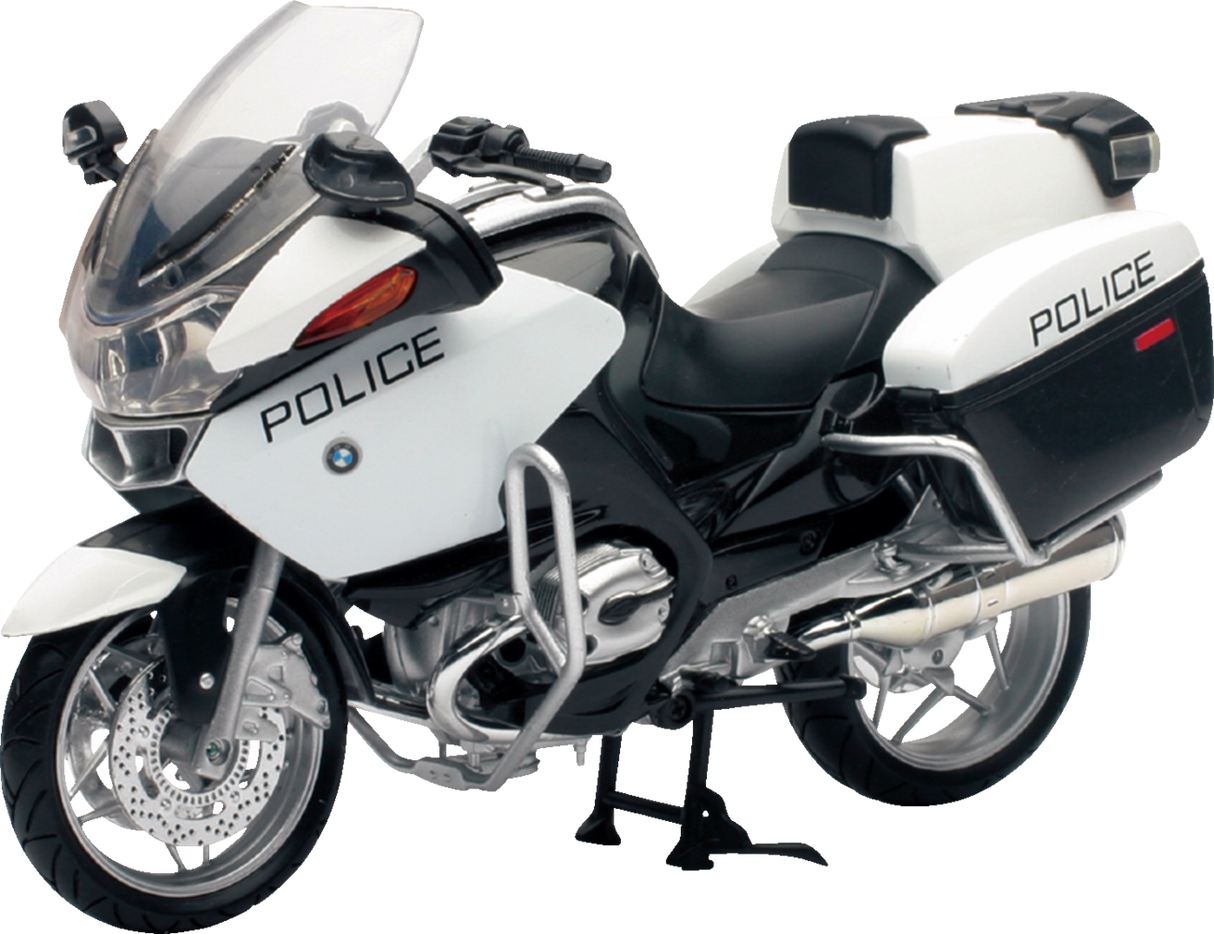 NEW RAY TOYS BMW R1200RT-P Police Bike - 1:12 Scale - Black/White 43153
