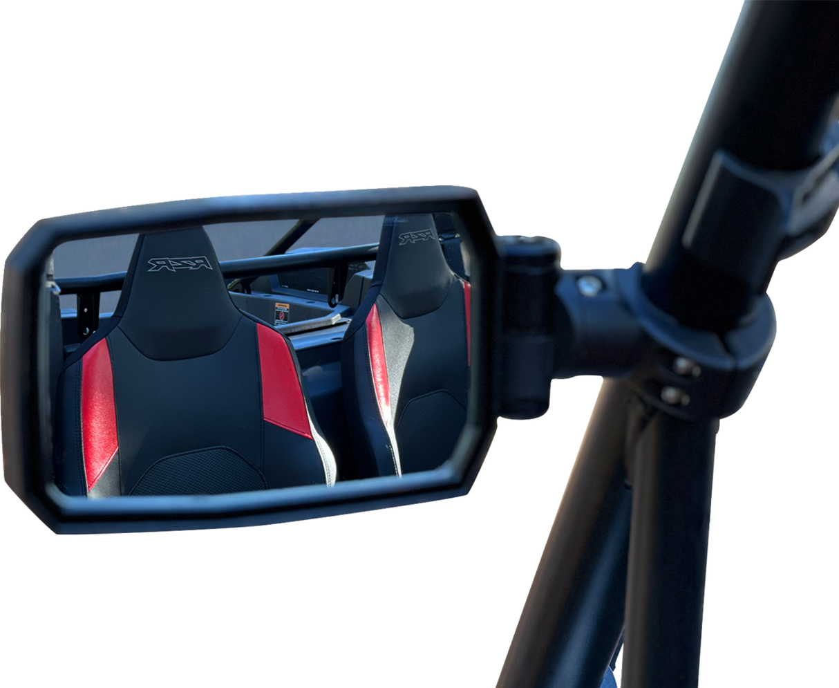 SEIZMIK Mirrors - Trailrider - Side View - Rectangle - Black - 1.75"/2" ROPS - Pair 56-18113