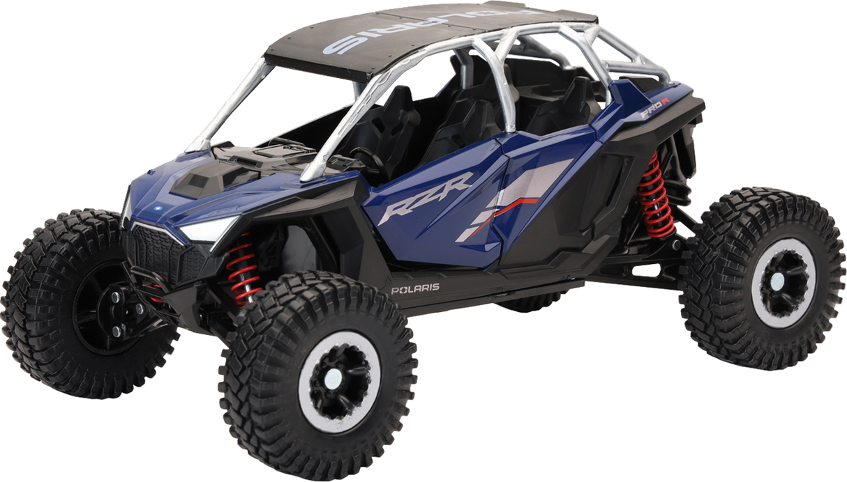 NEW RAY TOYS Polaris RZR Pro R4 Rock Crawler - 1:18 Scale - Azure Crystal 58466A