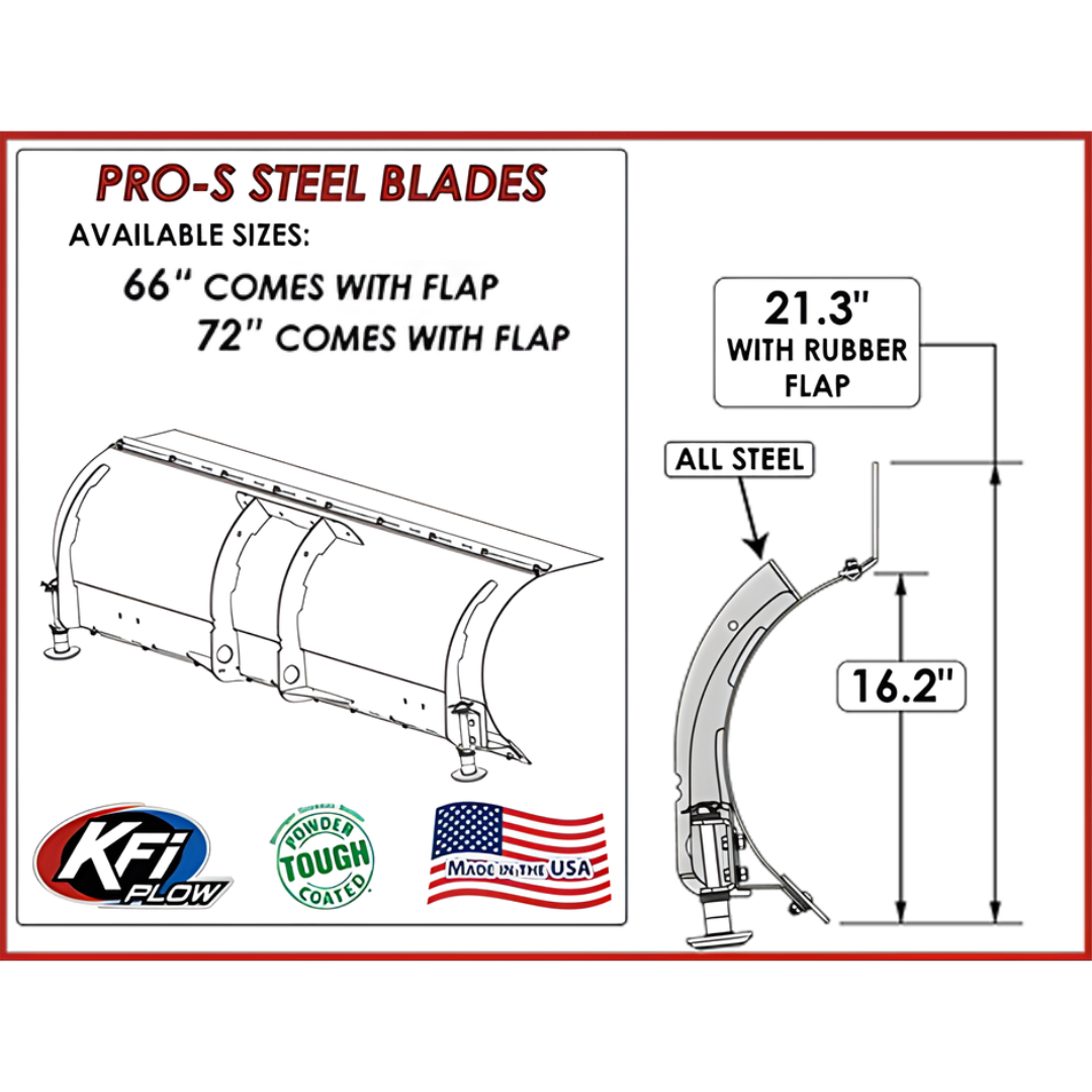 Can-Am Defender HD11 Snow Plow KFI Swift-Latch with Pro-S Blade Standard With Actuator