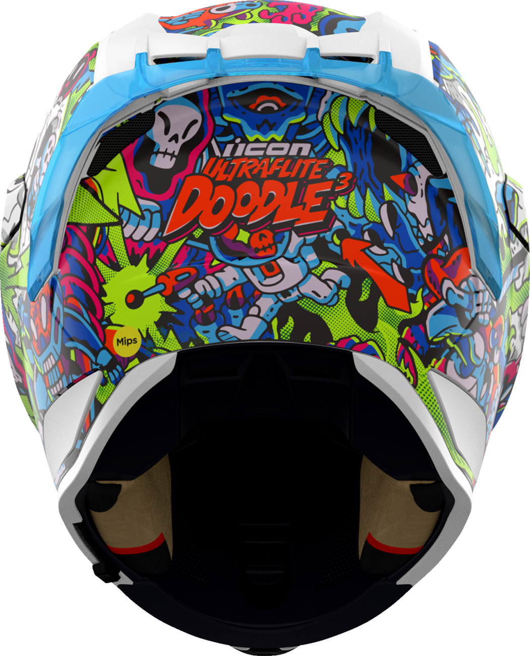 ICON Ultraflite Helmet - Doodle 3 - MIPS® - Blue - XS 0101-17972