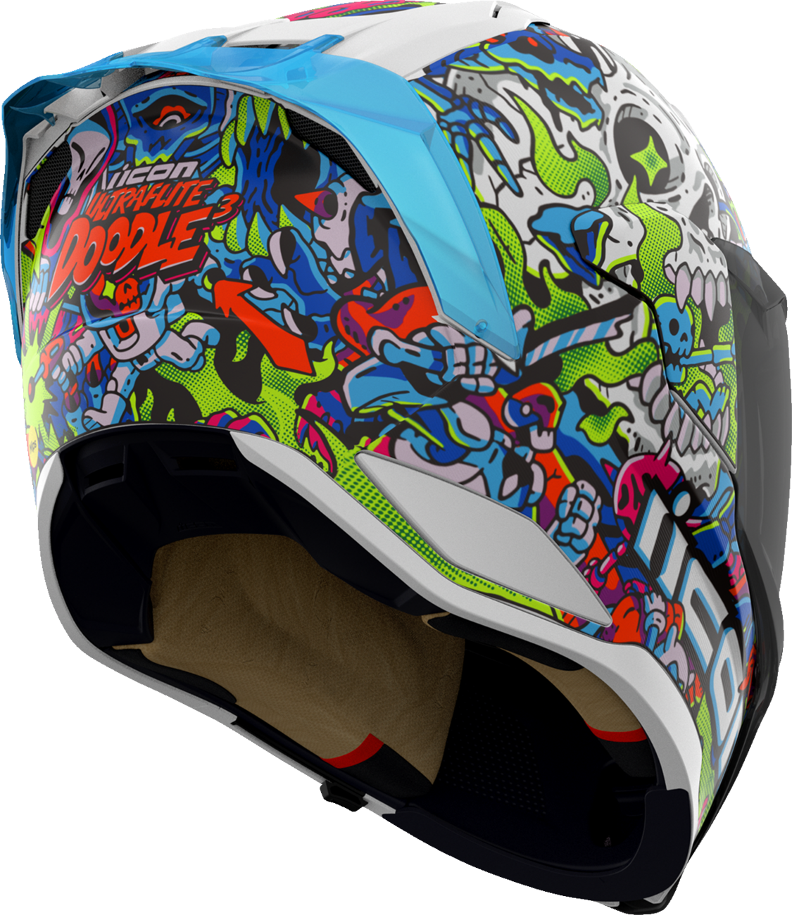 ICON Ultraflite Helmet - Doodle 3 - MIPS® - Blue - XS 0101-17972