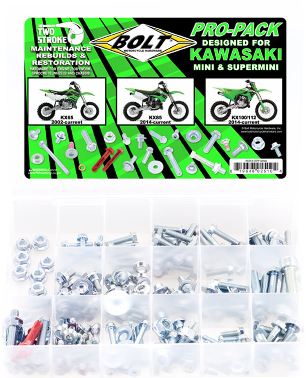 BOLT Hardware - Pro Pack - Kawasaki KX 65/85/100/112 KXPP-MINIS