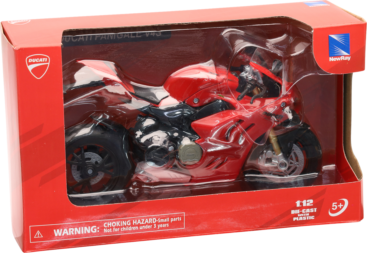 NEW RAY TOYS Ducati Panigale V4 S - 1:12 Scale - Red 58253