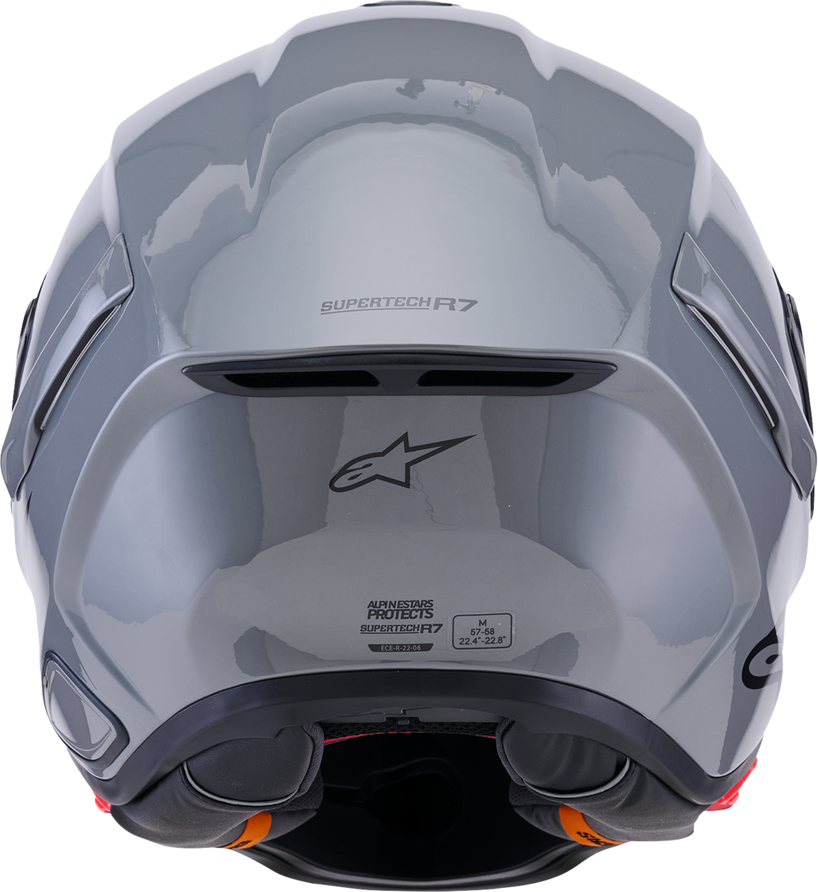 ALPINESTARS Supertech R7 Helmet - 22.06 - Solid - Gloss Gray - Medium 8202126-1635-M