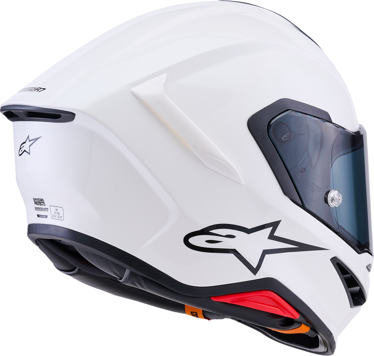 ALPINESTARS Supertech R7 Helmet - 22.06 - Solid - Gloss White - Small 8202126-2180-S