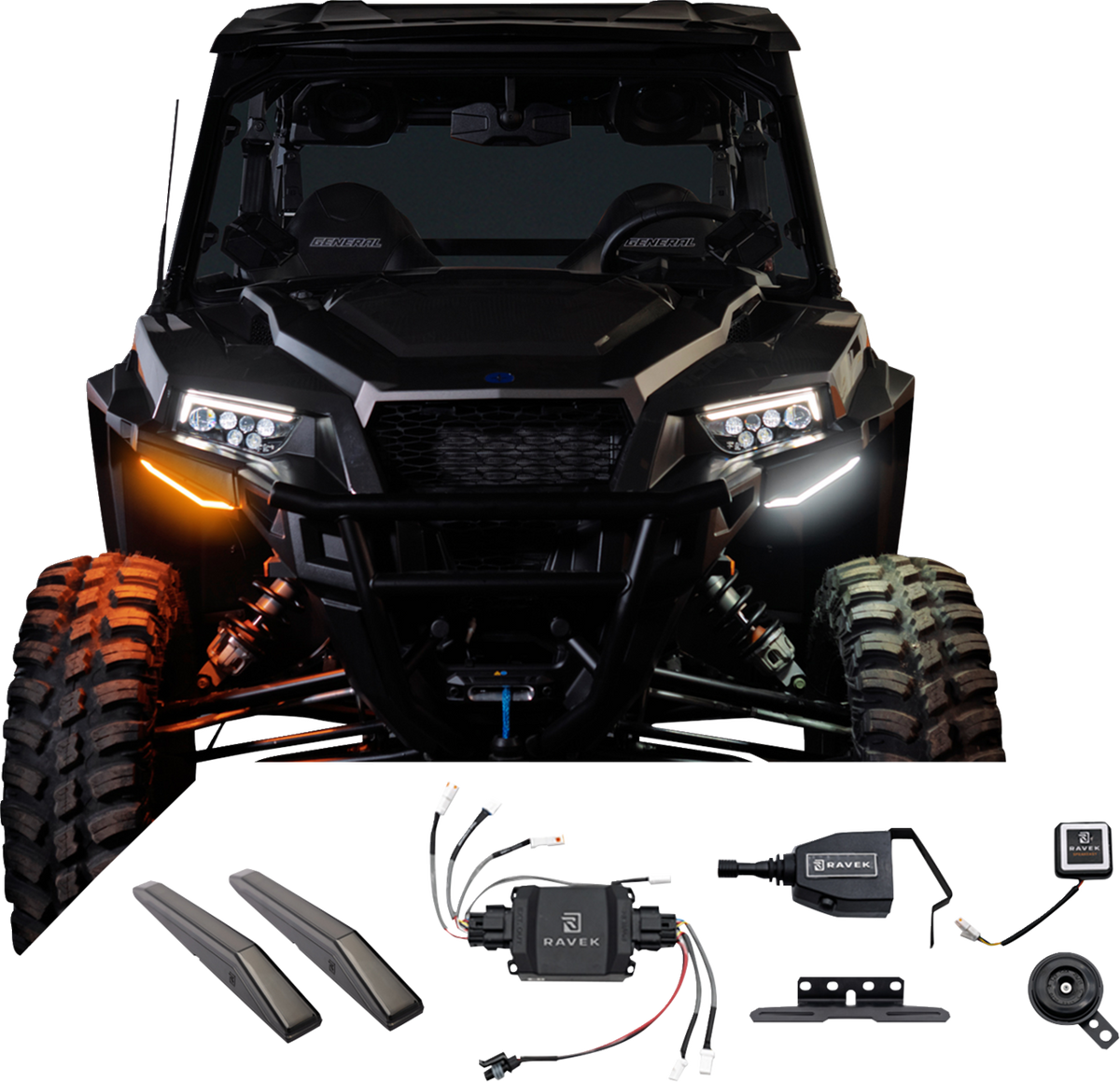 RAVEK Turn Signal Kit - Gen3 Speakeasy™ - Polaris General - Lever 64-700SL