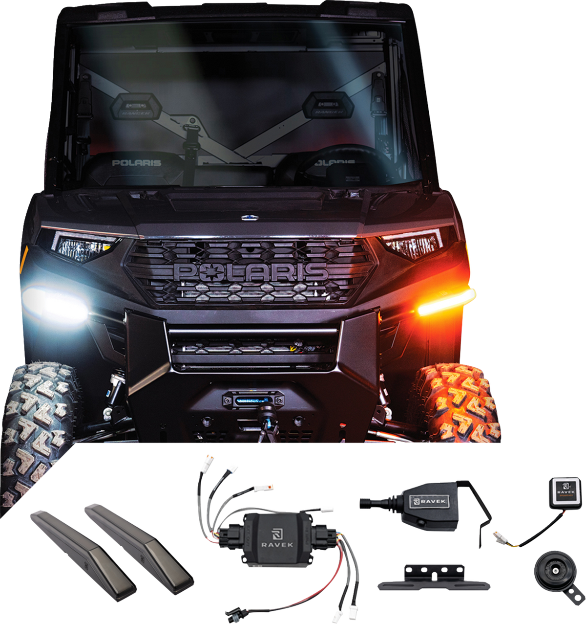 RAVEK Turn Signal Kit - Gen3 Speakeasy™ - Polaris Ranger 1000 - Lever 64-1007SL