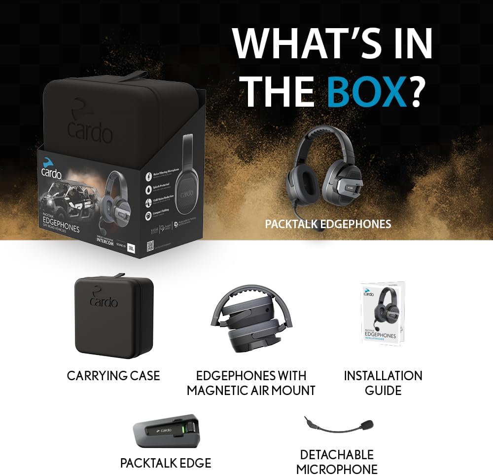 Cardo Packtalk Edgephones Headset - Duo Pack