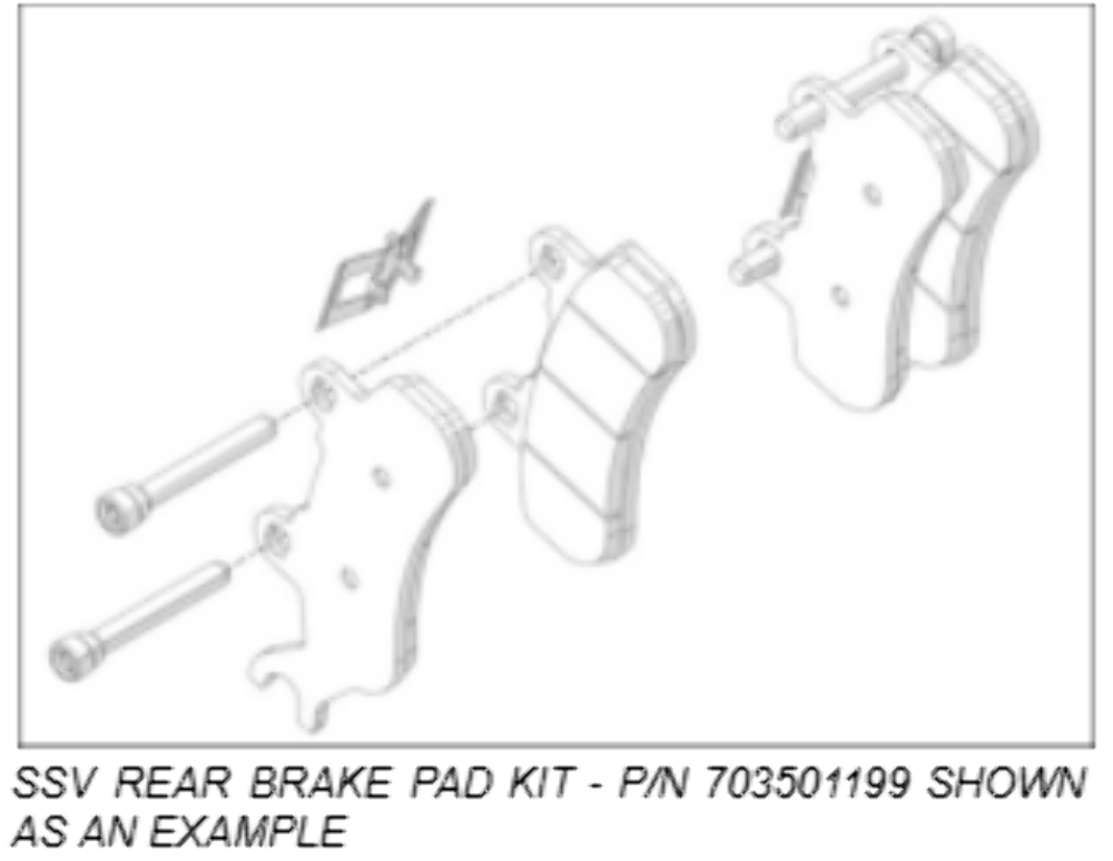 Can-Am Defender Rear brake pad kit – Left and Right - OEM Metallic Brake Pad Kit