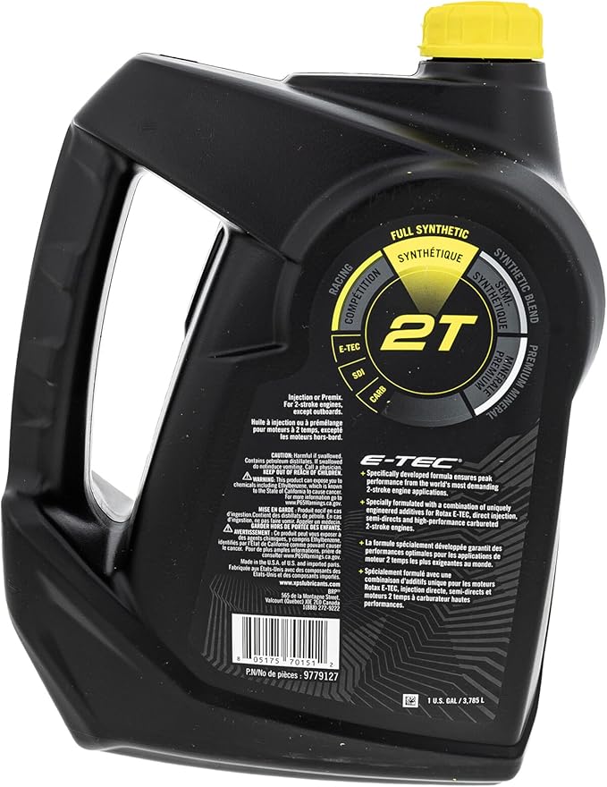 2T E-TEC Full Synthetic Oil - 2-Stroke - Gallon