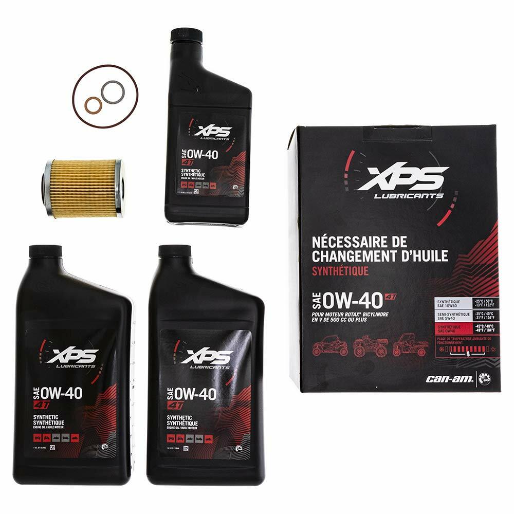 Can-Am OEM 4T 0W-40 Synthetic Oil Change Kit for Rotax 500 cc or more V-Twin engine
