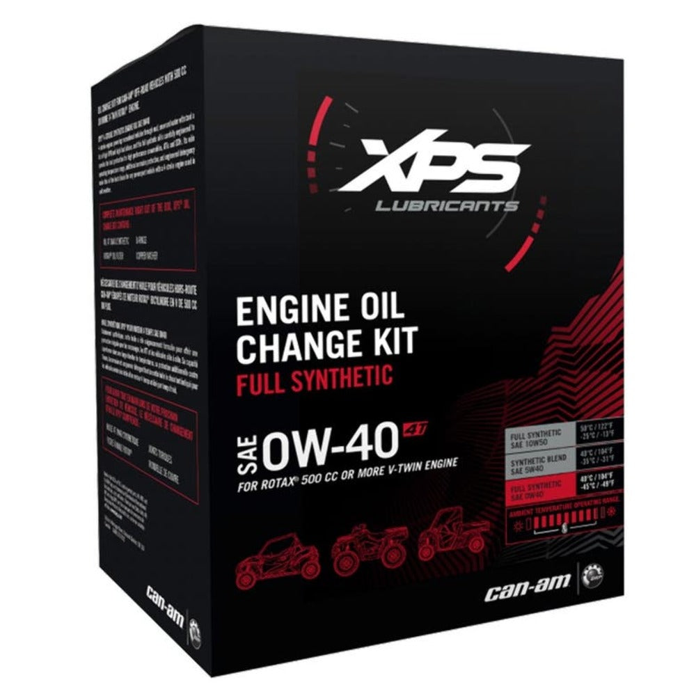 Can-Am OEM 4T 0W-40 Synthetic Oil Change Kit for Rotax 500 cc or more V-Twin engine