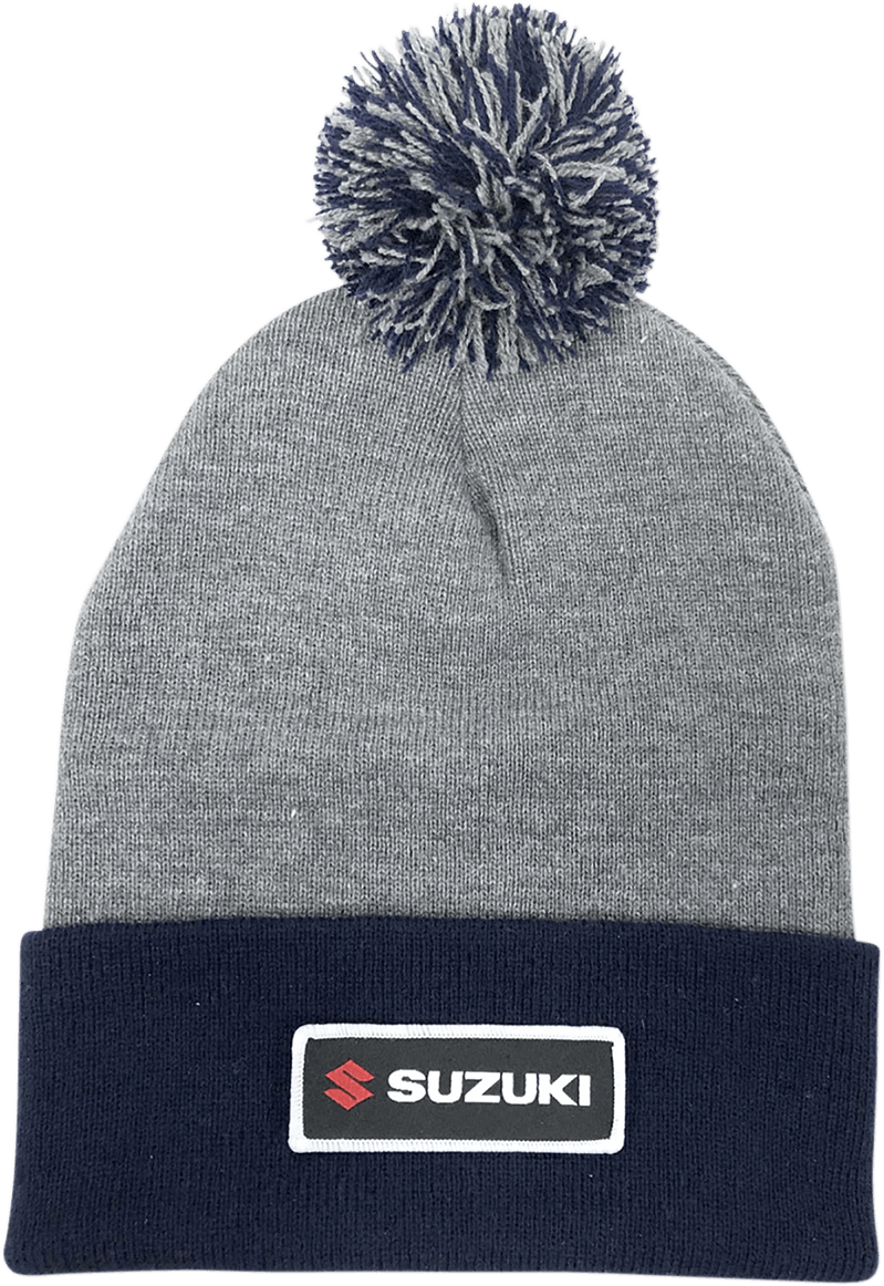 FACTORY EFFEX Suzuki Pom Beanie - Gray/Navy 23-86402
