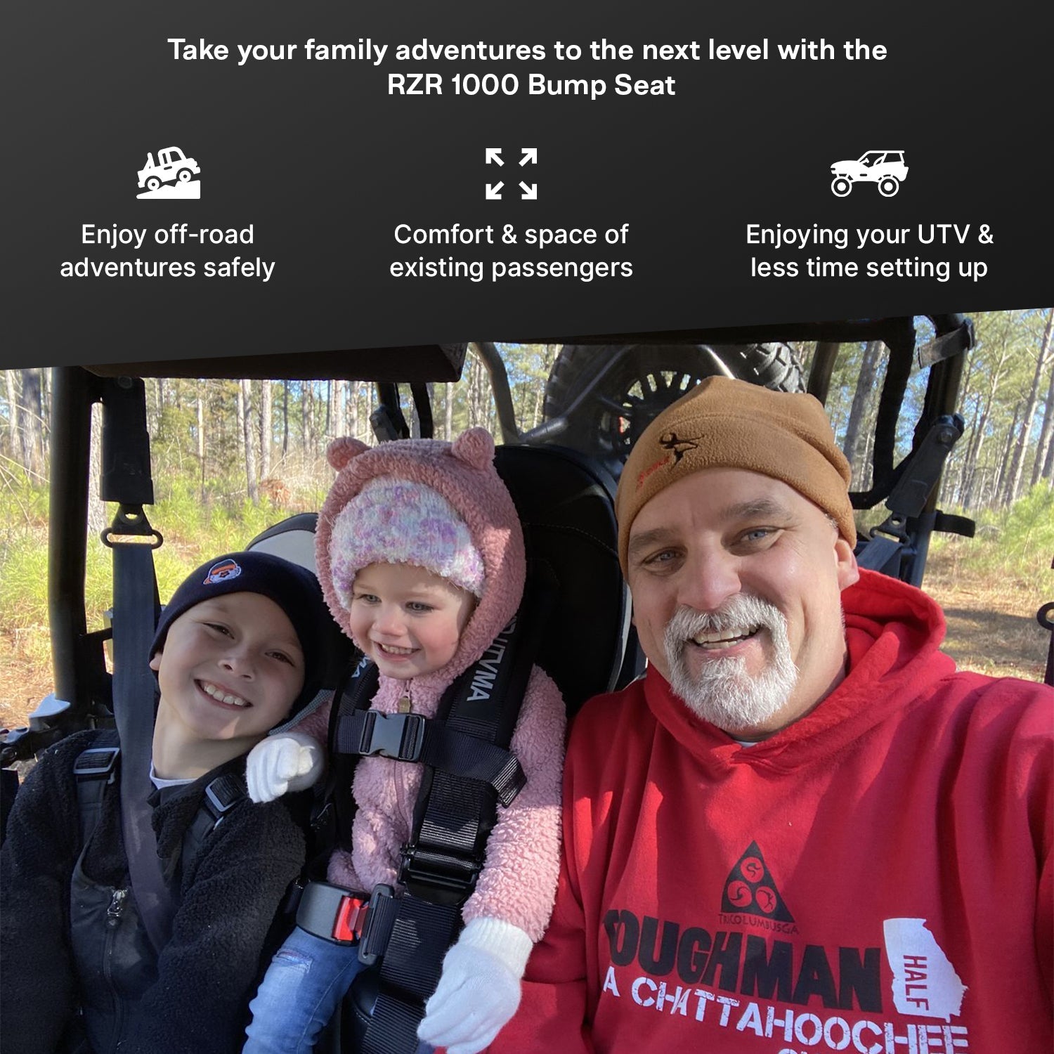 RZR 1000 Bump Seat (XP, Turbo, Turbo S, Dynamix, Trail, High Lifter) 2014-2023