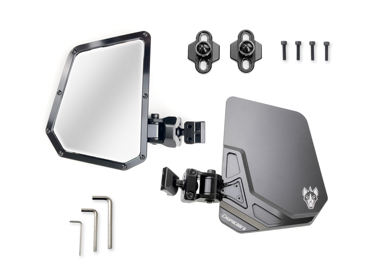 Defender Chupacabra CUERO UTE BLACK Side Mirrors + Direct Mount