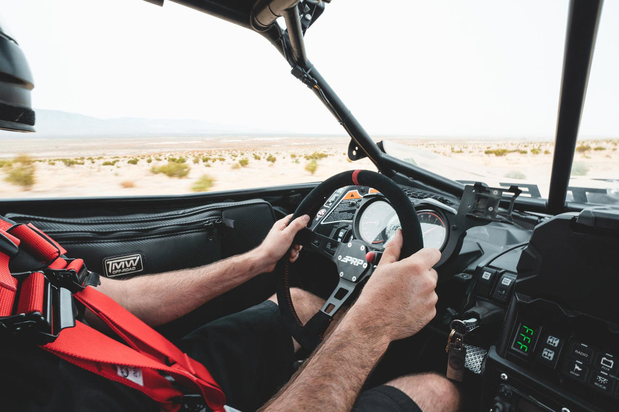 PRP Deep Dish Suede Steering Wheel- Blue
