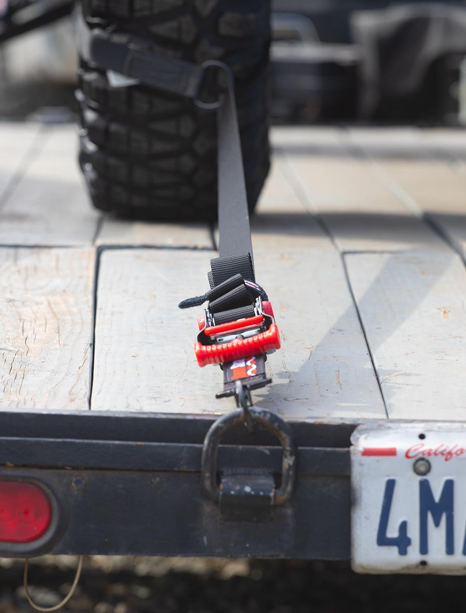 SpeedStrap 1 1/2In UTV Wheel Lasso Through the Wheel Tie-Down - Black (2 Pack)