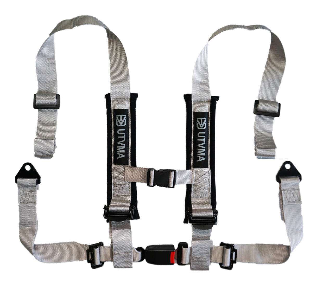 UTVMA 2-Inch 4-Point Harness with Auto Buckle – Silver