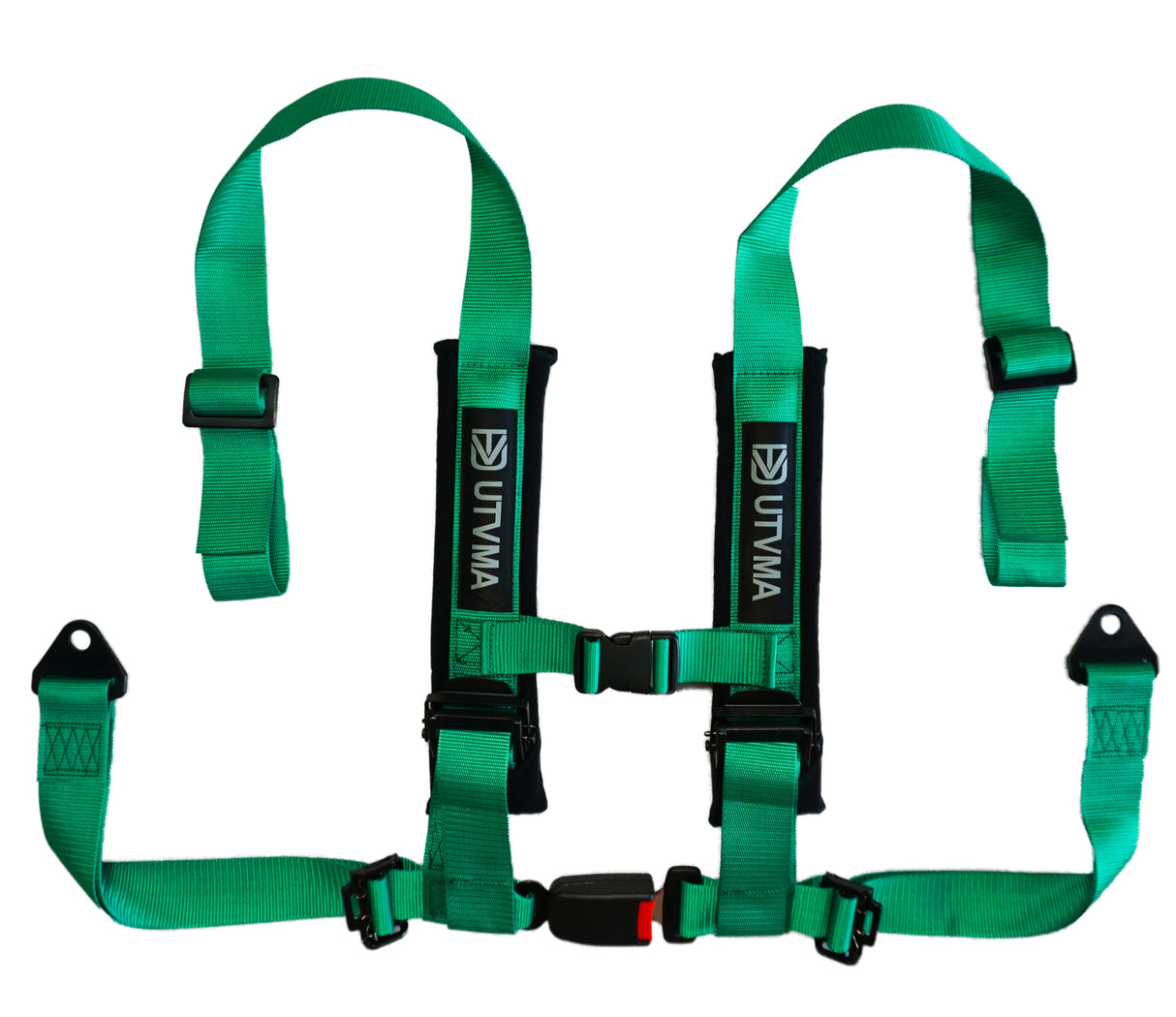 UTVMA 2-Inch 4-Point Harness with Auto Buckle – Green