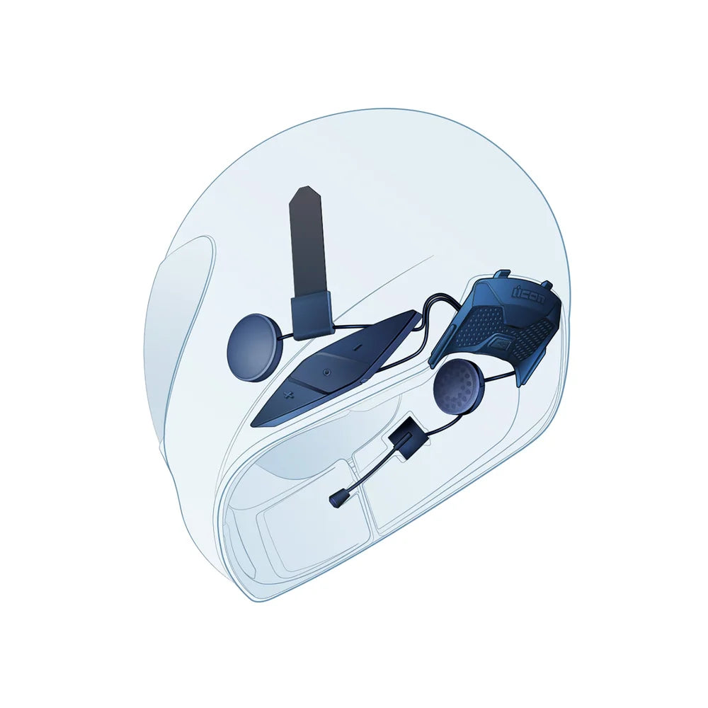 ICON HelmLink SL Bluetooth Communicator for Domain, Elsinore, Ultraflite & Threshold Helmets