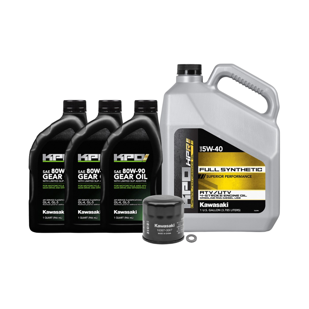 First Service Kit / Full -Synthetic Oil Change Kit for Kawasaki Teryx KRX 1000, KRX4 1000, Teryx & Teryx4