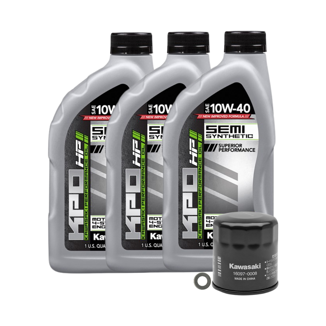 Semi Synthetic Oil Change Kit for Kawasaki Ninja 400, Ninja 500, Z400, Z500, Versys 300 & Eliminator