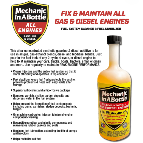 Mechanic in A Bottle Gas & Diesel Formula – 4oz