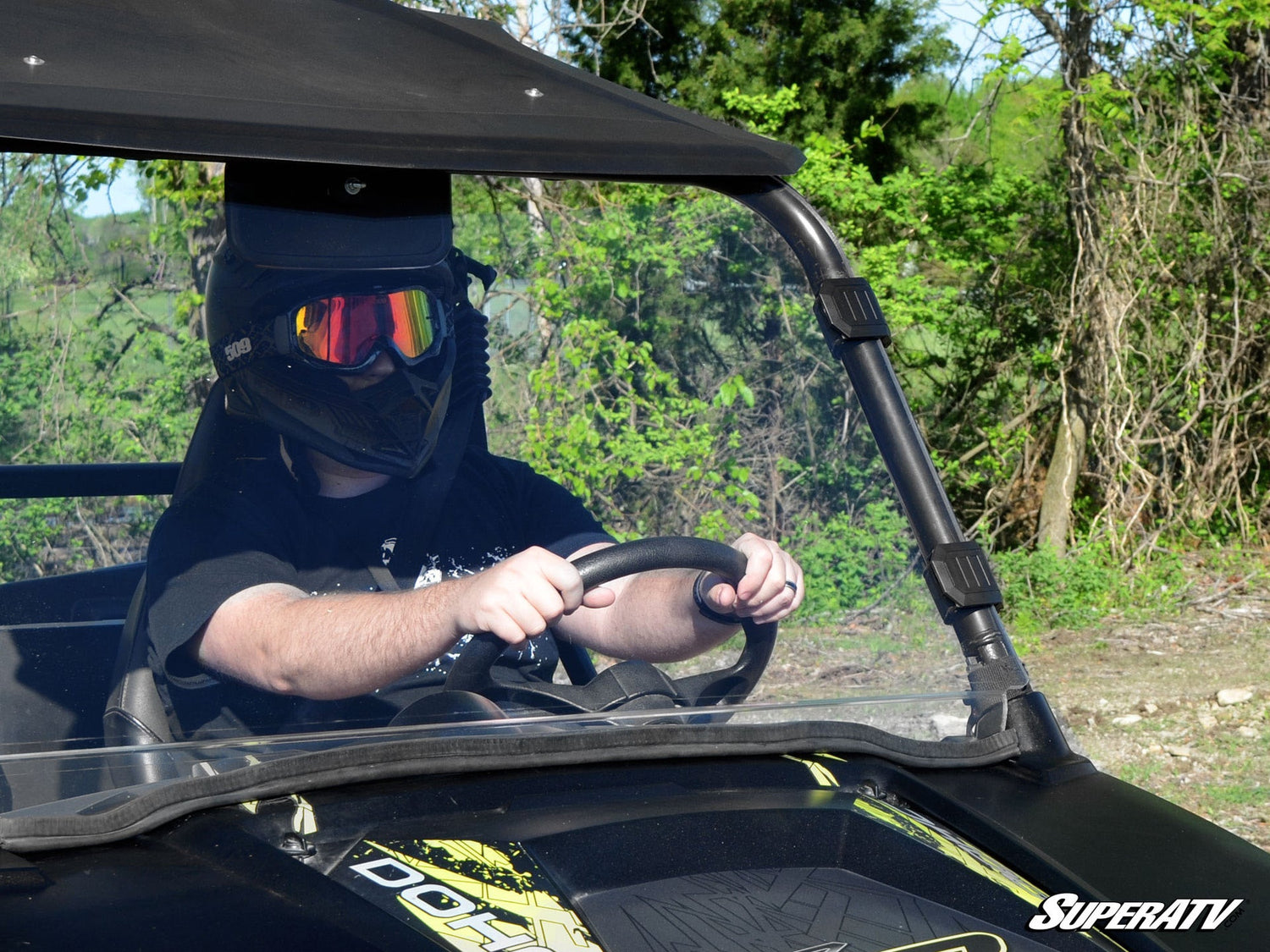 Polaris RZR Full Windshield Scratch Resistant Polycarbonate - Clear