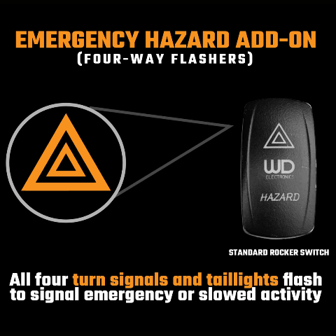 Emergency Hazard Add-On to WD Turn Signal Kit Four Way Flashers - Standard Rocker