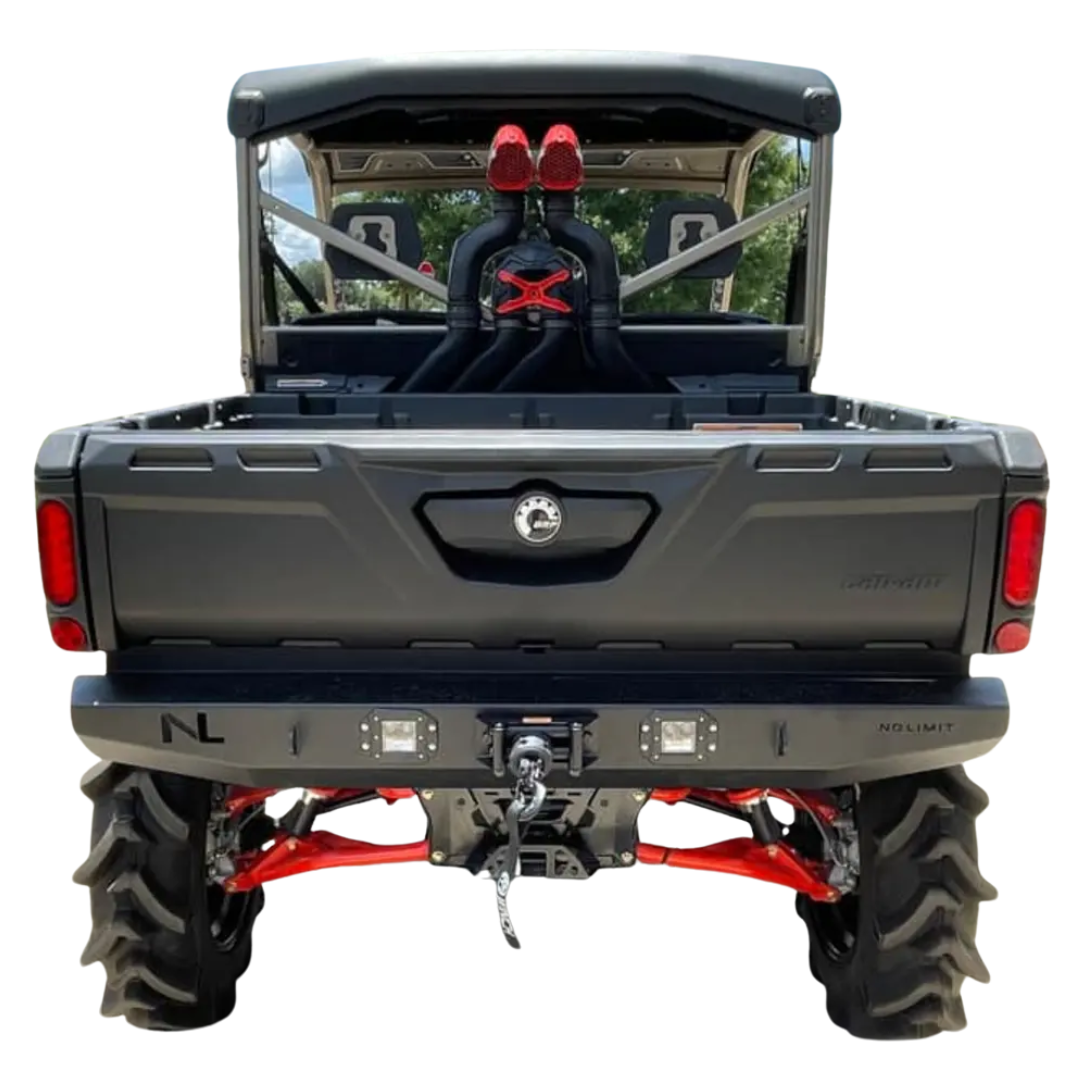 Can-Am Defender Rear Winch Bumper – with LED Lights & Hidden Winch Mount