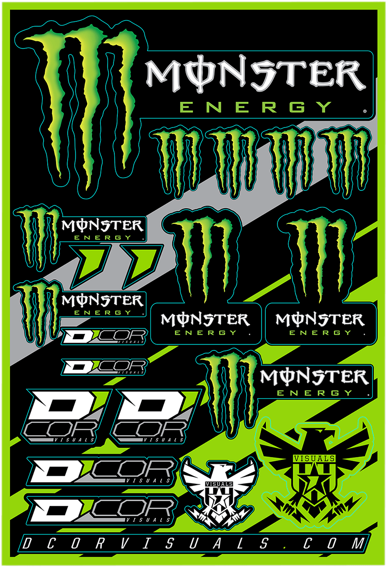 D'COR VISUALS Decal Sheet - Monster 40-90-102 - AWESOMEOFFROAD.COM