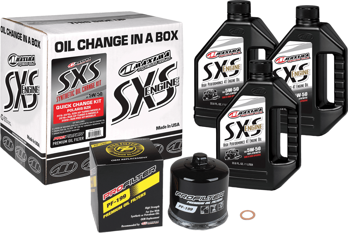 Sxs Quick Change Kit 5w 50 With Black Oil Filter - AWESOMEOFFROAD.COM