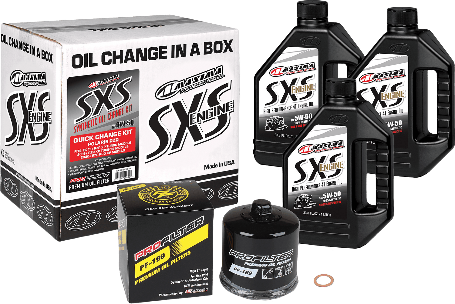 Sxs Quick Change Kit 5w 50 With Black Oil Filter - AWESOMEOFFROAD.COM