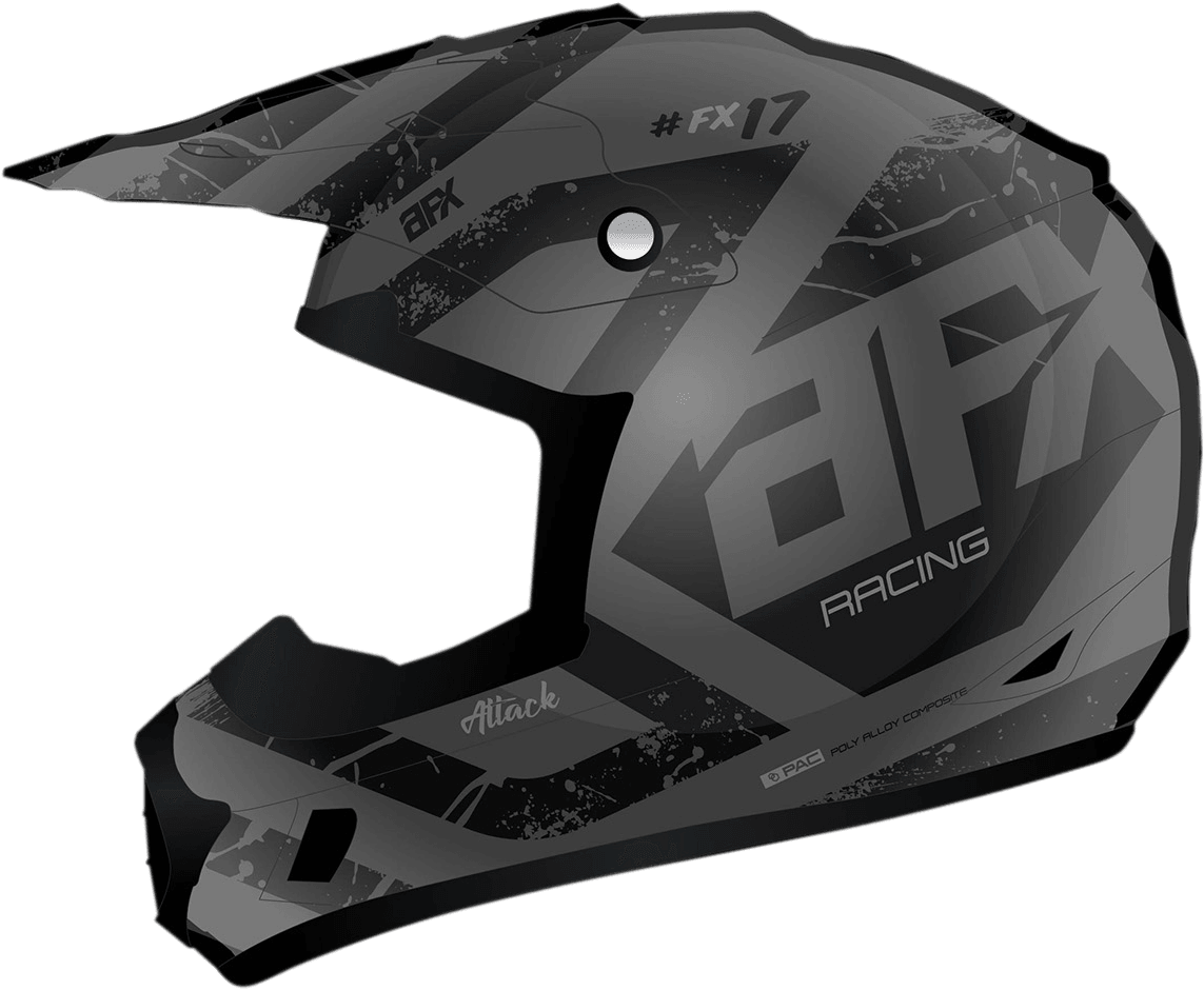 AFX FX-17Y Helmet - Attack - Frost Gray/Matte Black - Medium 0111-1397