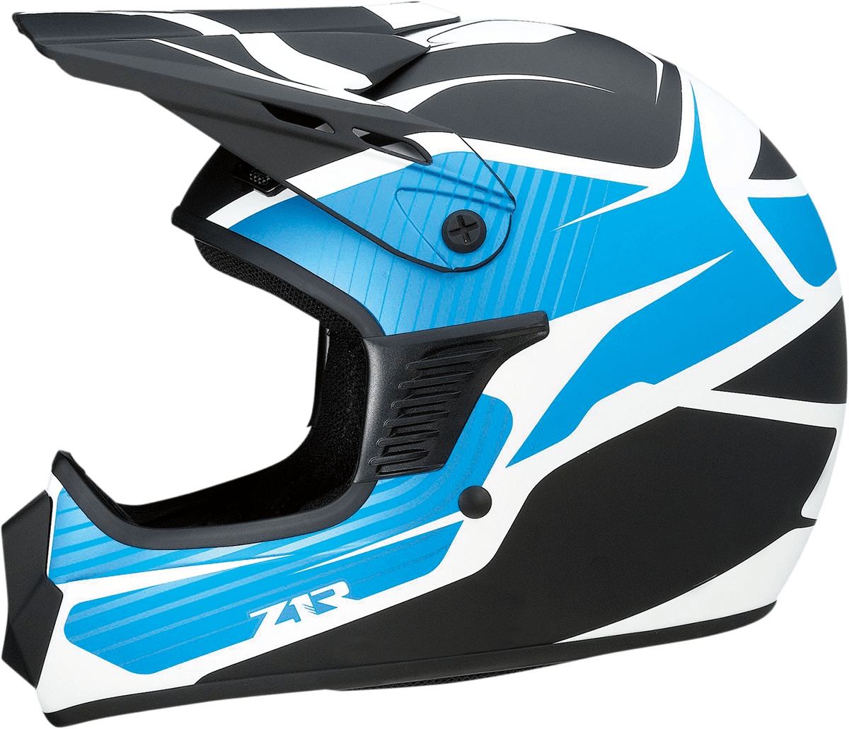 Z1R Child Rise Helmet - Flame - Blue - L/XL 0111-1436 - AWESOMEOFFROAD.COM