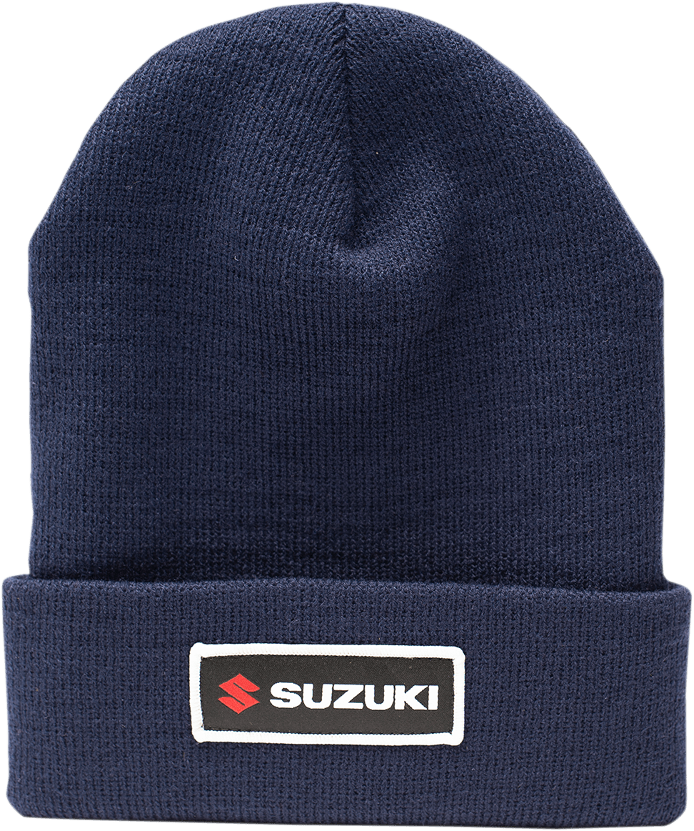 FACTORY EFFEX Suzuki Beanie - Navy 22-86408 - AWESOMEOFFROAD.COM