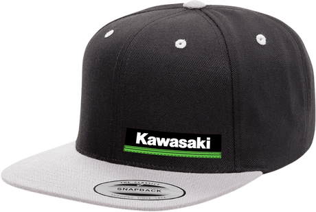 FACTORY EFFEX Kawasaki Wedge Hat - Black/Gray 23-86100 - AWESOMEOFFROAD.COM