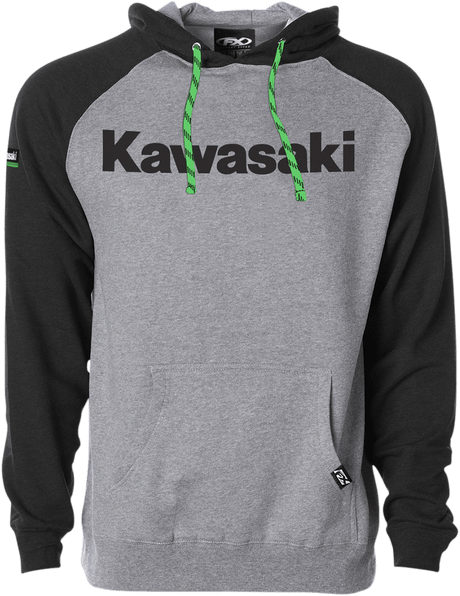 FACTORY EFFEX Kawasaki Standard Hoodie - Black/Heather - 2XL 23-88108 - AWESOMEOFFROAD.COM