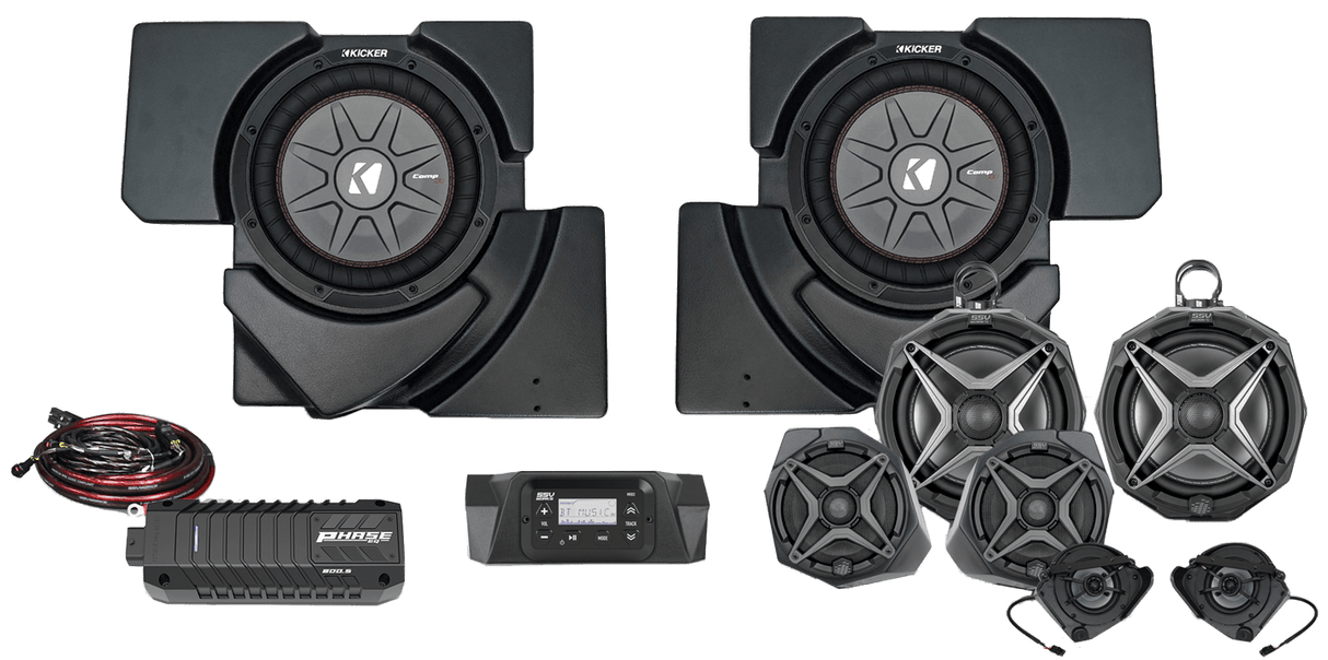 8 Speaker Plug And Play Kit W/ 8" Cage Pods - AWESOMEOFFROAD.COM