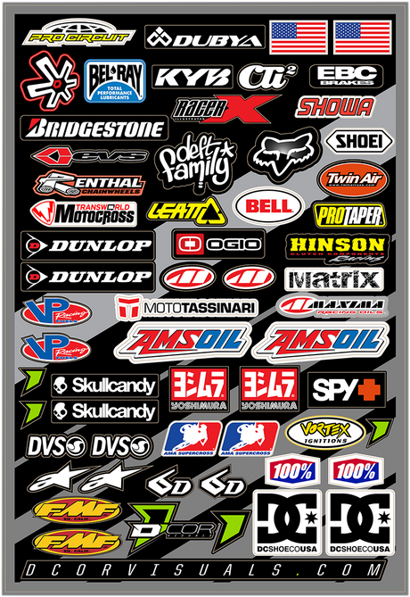 D'COR VISUALS MX Decal Sheet - Misc. Logo 40-90-105