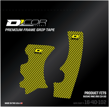 D'COR VISUALS Frame Grip Tape - Yellow - Suzuki 16-40-102