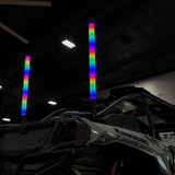 Awesome Offroad 3ft FAT COB LED Whip Light Pair with Remote