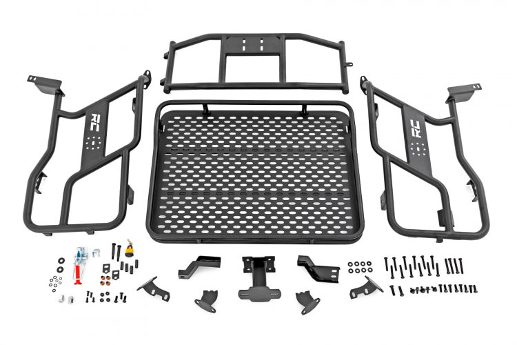Tubular Rear Cargo Rack | Spare Tire Mount | Polaris RZR XP 1000
