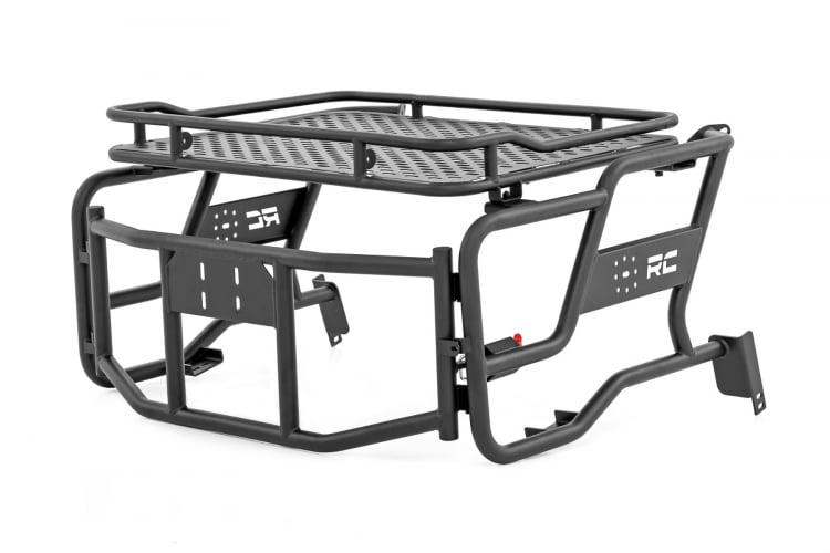 Tubular Rear Cargo Rack | Spare Tire Mount | Polaris RZR XP 1000